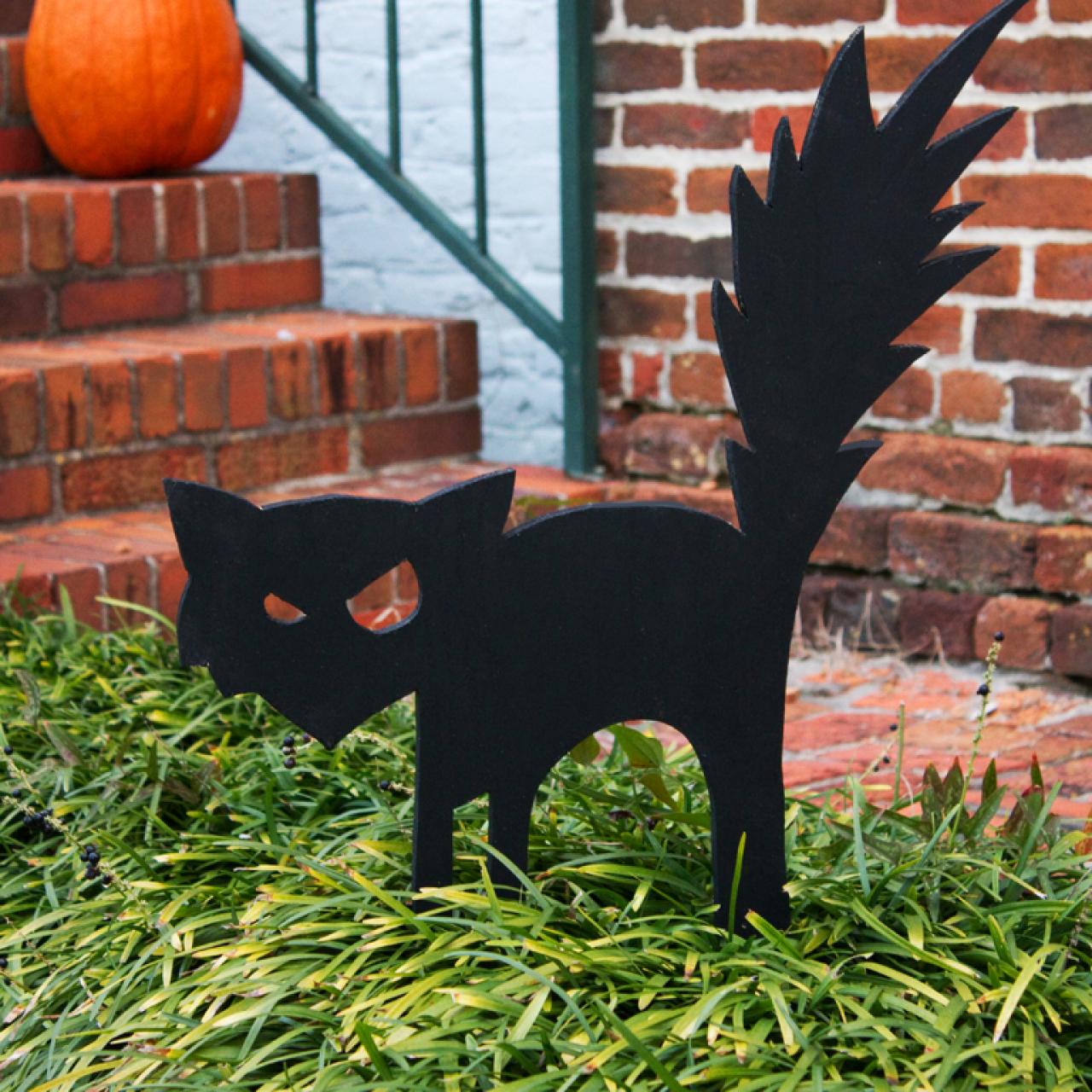 Halloween Arched Black Cat Silhouette