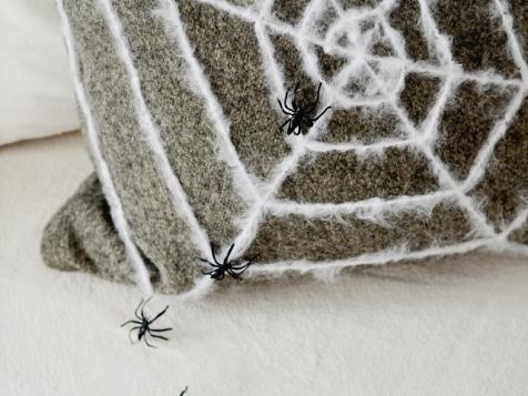 How to Make a Spider Web Pillow