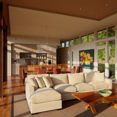 Natural Tones Create Warmth in Modern Home