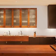 Kitchen Cabinets With Laser-Cut Screen Door Fronts