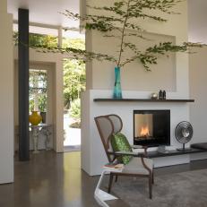 Modern Double Sided Fireplace