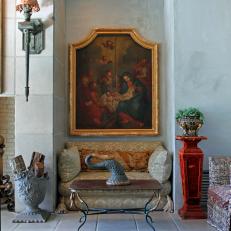 Renaissance Art Above Sofa in Living Space