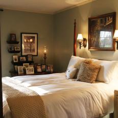 Traditional Bedroom With Four-Post Bed and White Linens