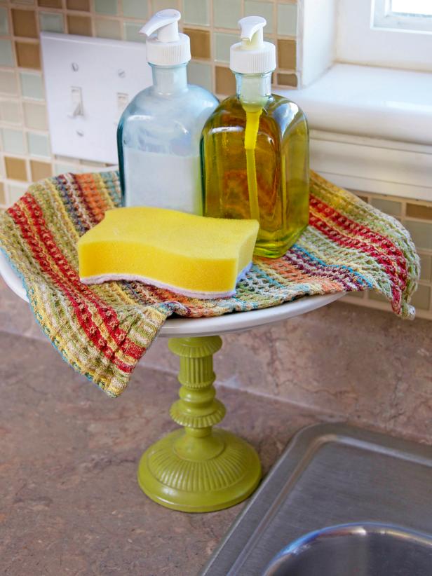 Kitchen Soap on Cake Stand 
