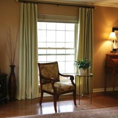 Traditional Living Room With Antique Chair