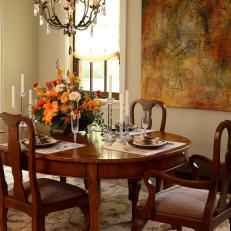 Formal Dining Room With Autumnal Style