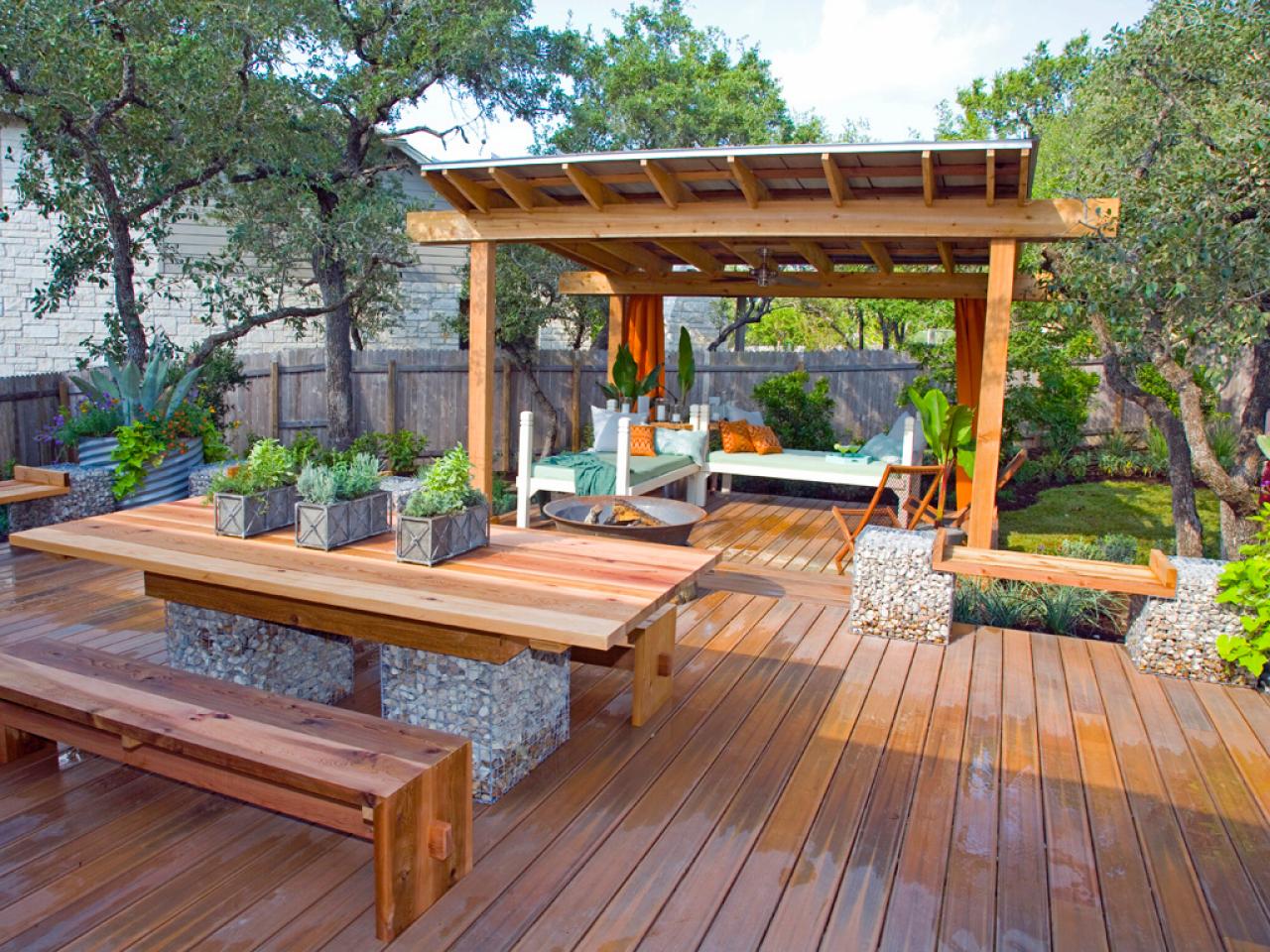 Contemporary Wood Deck and Outdoor Living Area | HGTV