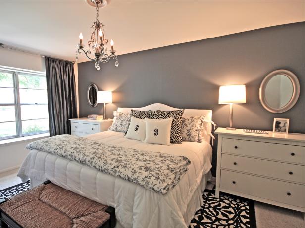 Gray and White Bedroom Designs Romantic Gray and White Bedroom HGTV