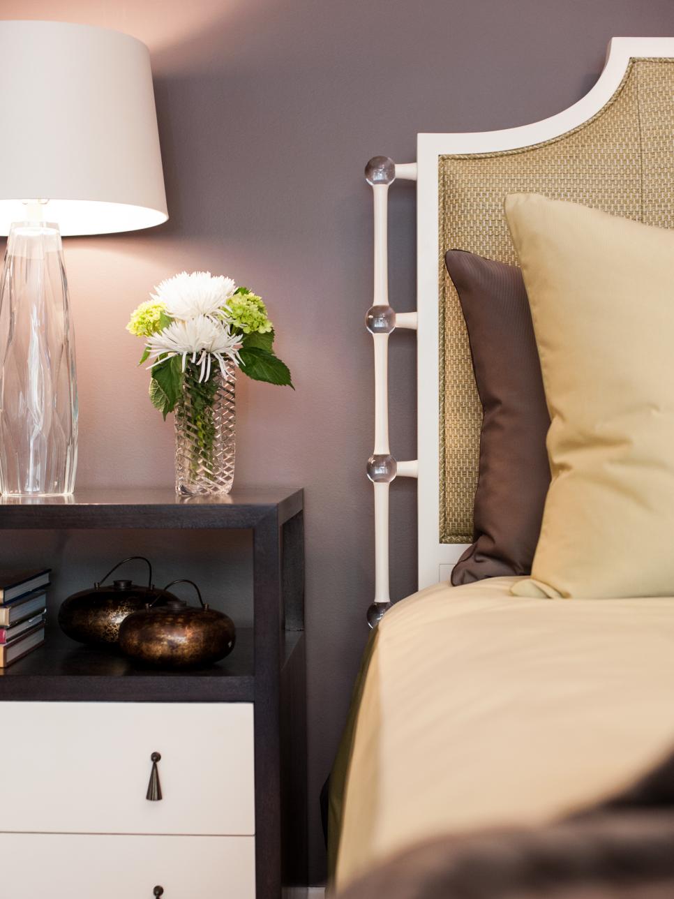 Purple Bedroom Nightstand HGTV