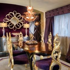 Opulent Purple Dining Room