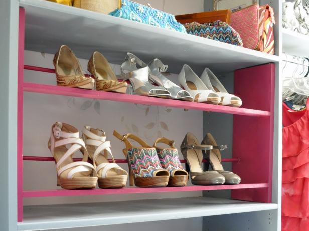 Build A Shoe Rack For Your Closet, Custom Closet Shoe Shelves