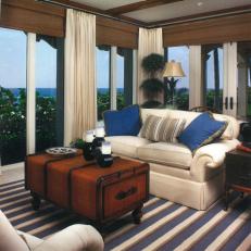 Coastal Blue & White Living Room 