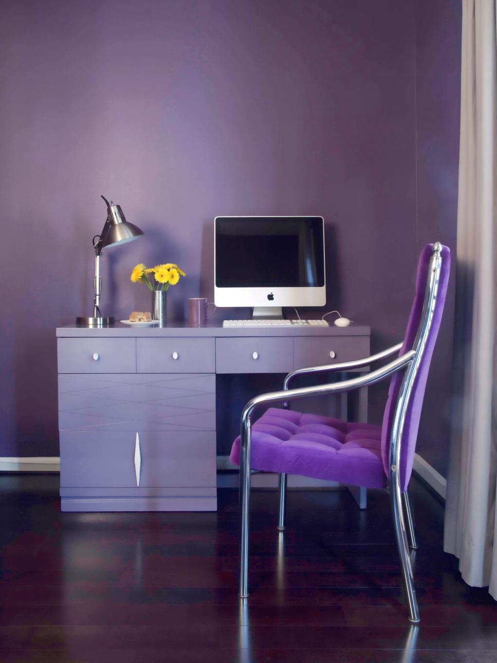 girls purple desk
