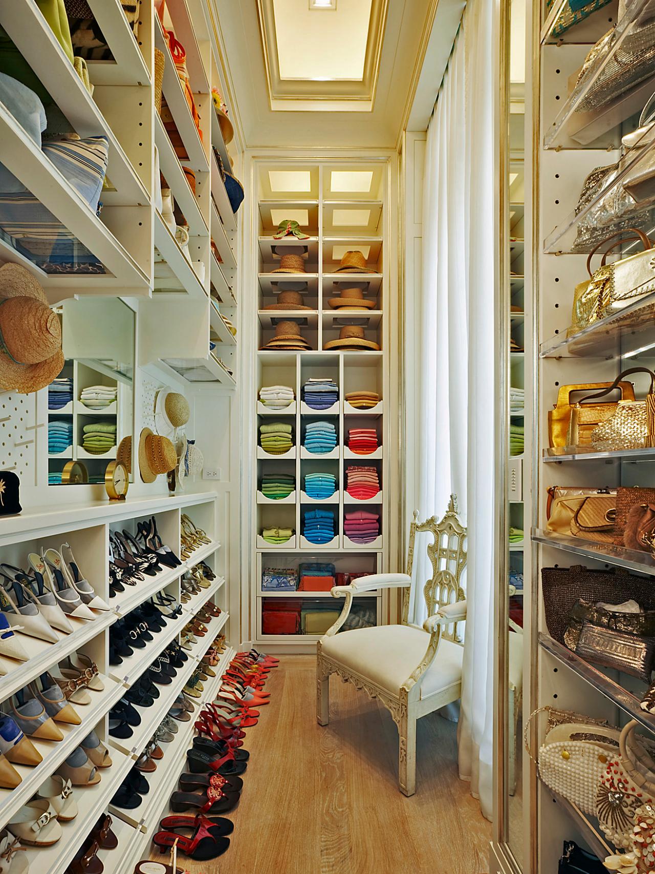 how to organize shoes in trap closet storage