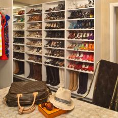 Walk-In Closet With Tons of Shoe Storage