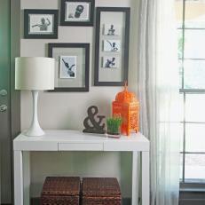 Contemporary White Entryway With Console Table