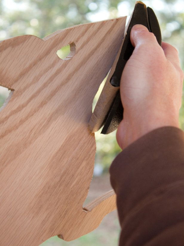 Use a sanding block to smooth rough edges