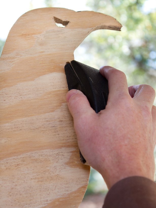 Use a sanding block to smooth rough edges.