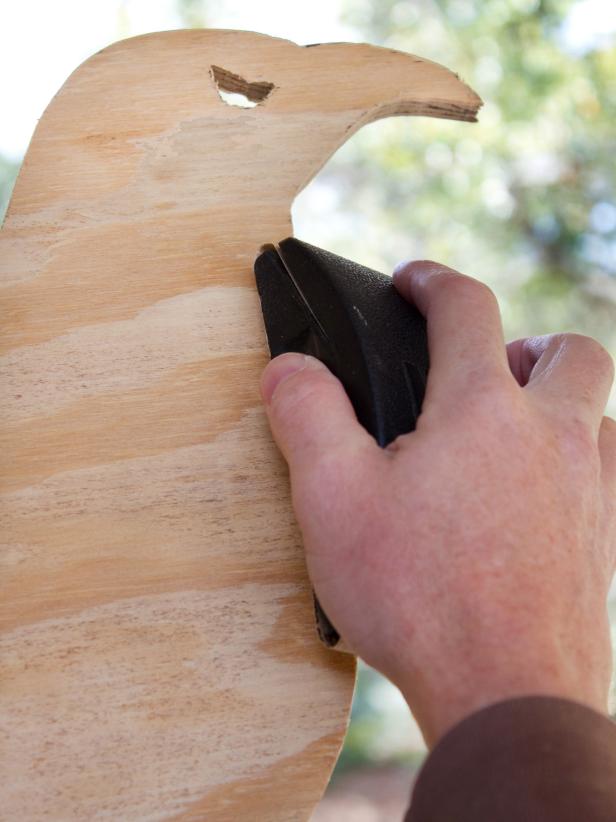 Use a sanding block to smooth rough edges.