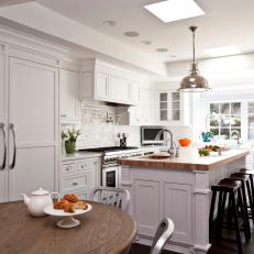 Bright White Kitchen With Lots of Sunlight