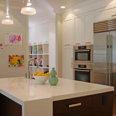 Kid-Friendly White Kitchen With Contemporary Vibe
