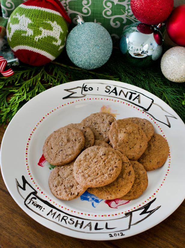 Santa Plate with Cookies