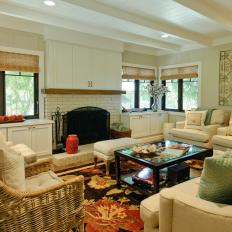 Comfortable Coastal-Inspired Living Room