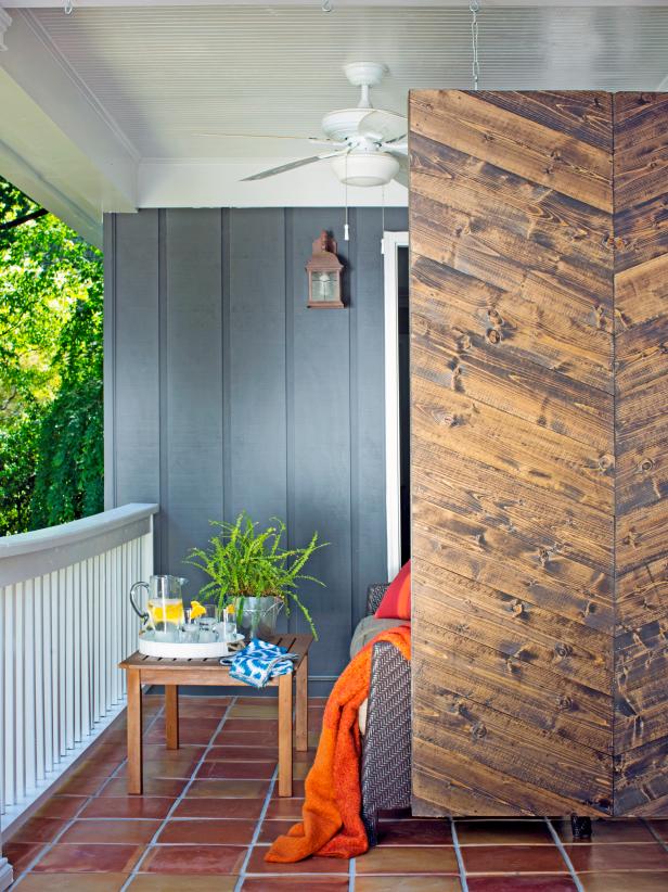 How to Build a Herringbone Privacy Screen, HGTV Design Star