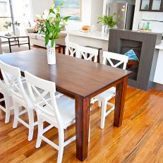 Open-Space Transitional Dining Room and Kitchen