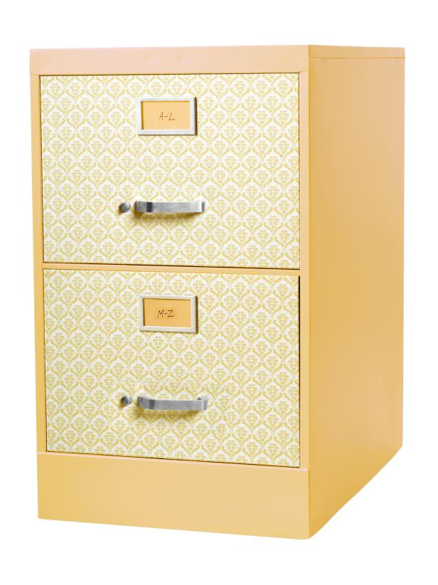 Yellow File Cabinet