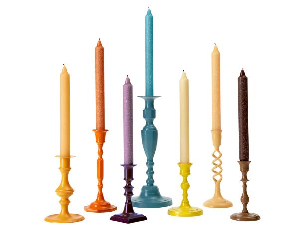 Multicolored Candles and Candlesticks