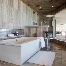 Resort-Style Gray Bathroom