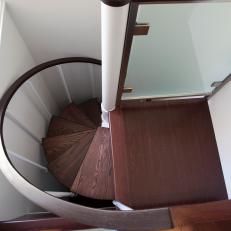 Modern Brown Spiral Staircase