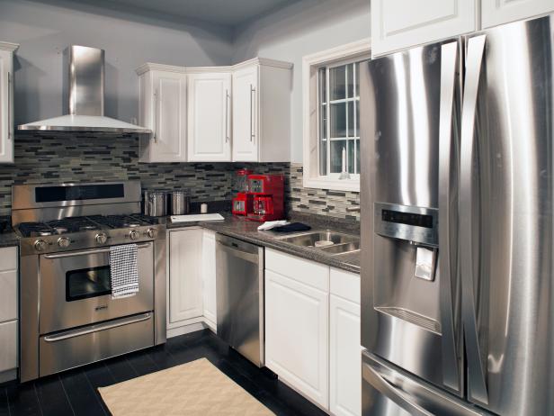 Cool Gray Kitchen With Stainless Steel Appliances Hgtv