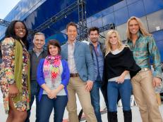 Host David Bromstad with the Design Star All Stars' Contestants