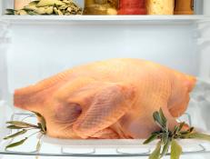 Fresh Turkey in Refrigerator