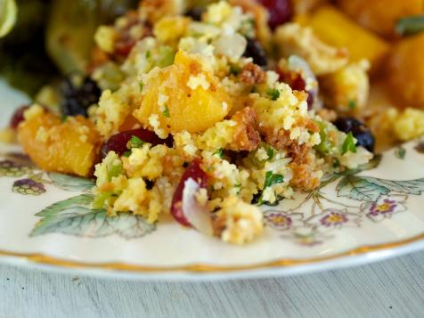 Cornbread Stuffing With Dried Fruit and Pecans