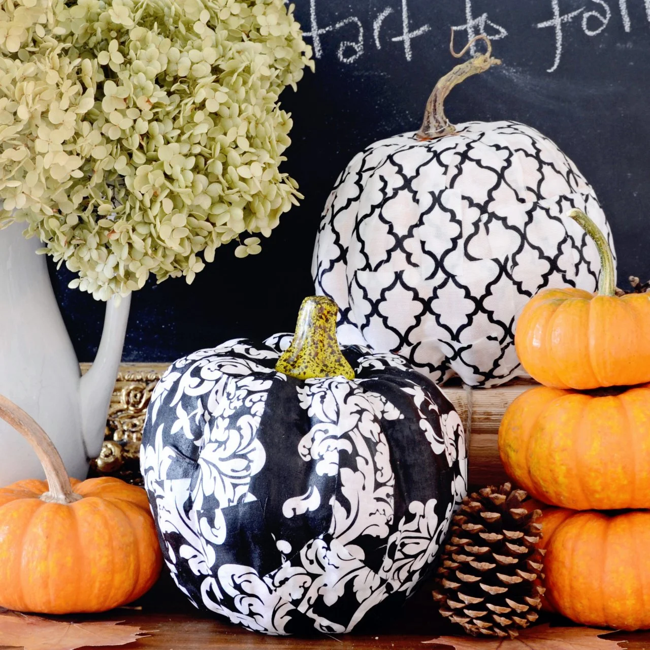 Trendy Fabric-Covered Pumpkins | HGTV