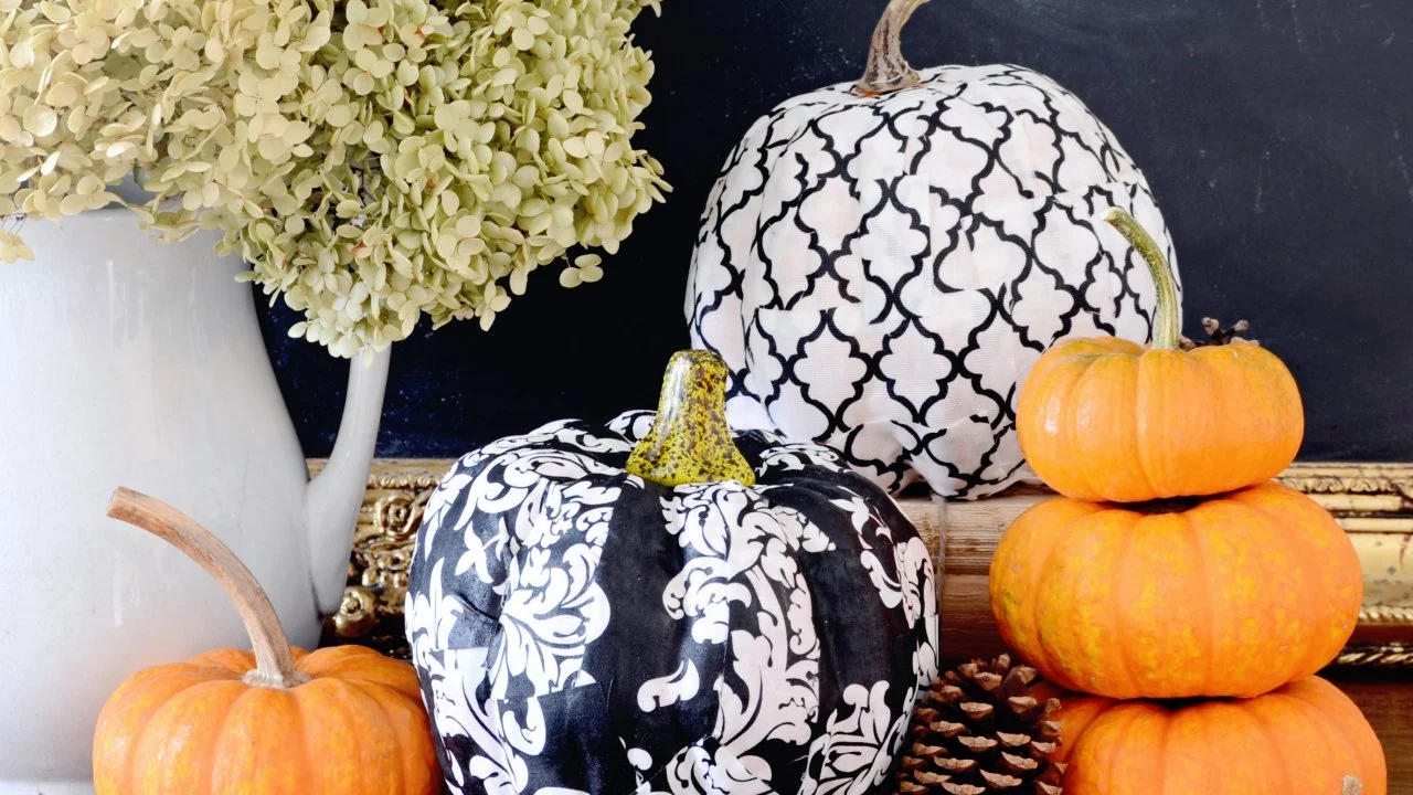 Trendy Fabric-Covered Pumpkins | HGTV