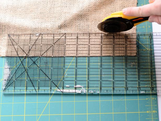 Cutting Burlap Strips With Rotary Tool