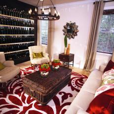Living Room With Built-In Wine Storage