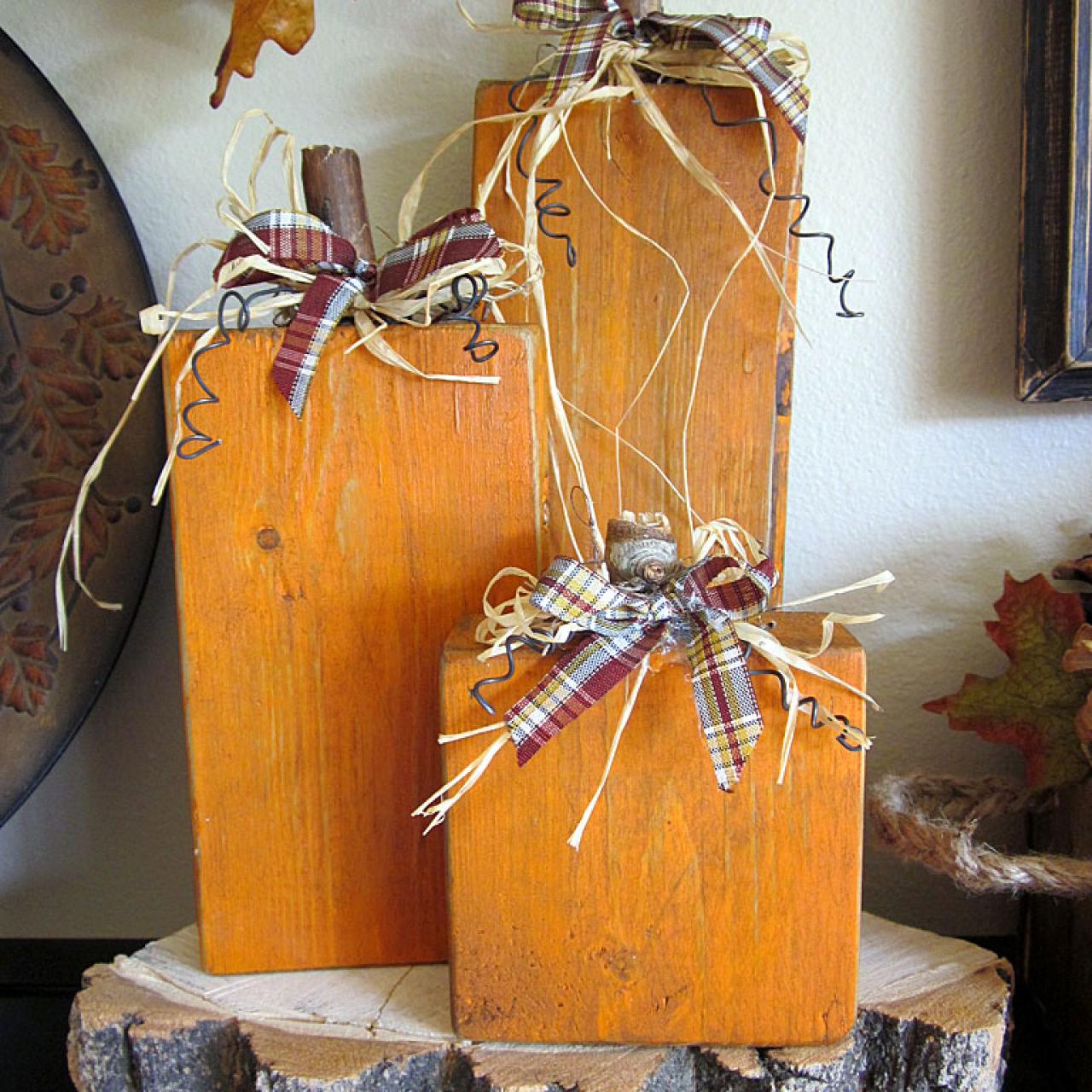 Simple Square Pumpkin Display