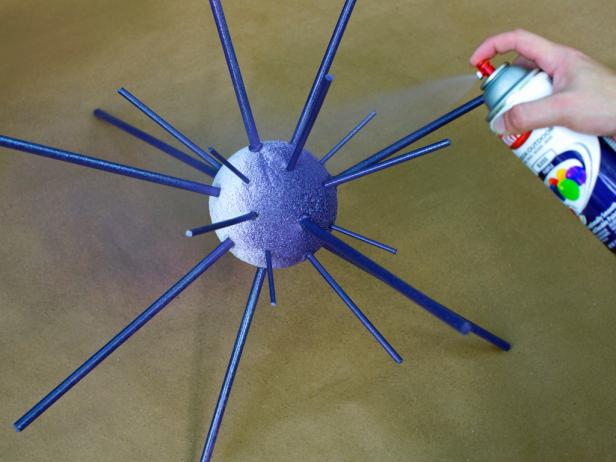 Dowels and Foam Sphere for Christmas Tree Topper