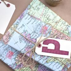Christmas Maps as Wrapping Paper