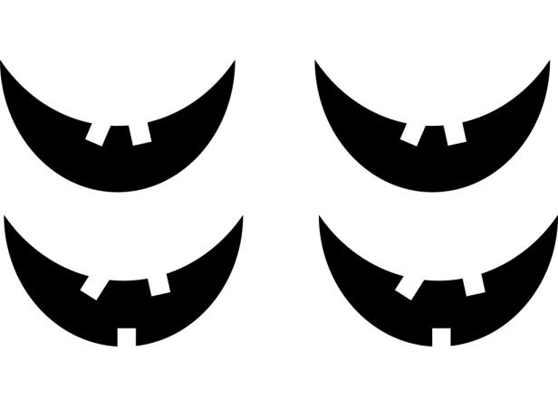A simple mouth with a couple of buckteeth is the perfect addition to any Halloween jack-o'-lantern.