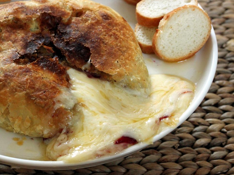 Baked Brie With Raspberry Preserves