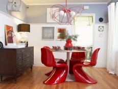 Multicolored Dining Room With Eclectic Decor
