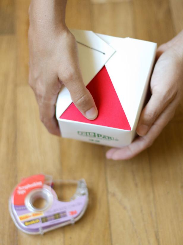 Adhere Paper to Box Using Double-Sided Tape