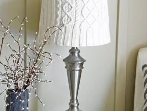 Sweater-Covered Lampshade