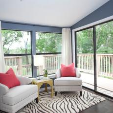 Bedroom Sitting Area With Deck View
